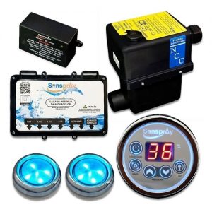 COMBO AQUECEDOR 8000W COM PAINEL DIGITAL+ CROMOTERAPIA 2 PONTOS